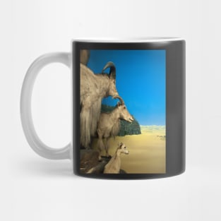 Natural environment diorama - Steinbocks in the desert Mug